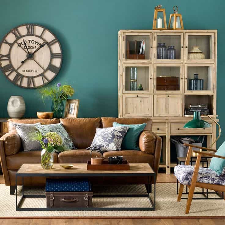 Turquoise decoration for parlor