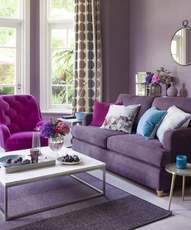 lilac color for parlor design